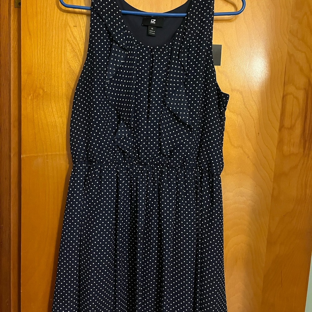 IZ Byer Polka Dot Sleeveless Dress
